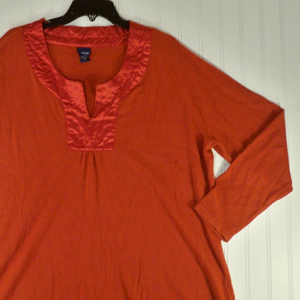 Basic Editions, Red Long Sleeve *Shirt, 1X